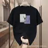 Camiseta de Manga Corta para Hombre Verano 2025 Transfronteriza, Cuello Redondo, Holgada, Casual, Transpirable, Moderna, Versátil, Top de Moda Estampado