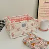 Cesta de armazenamento fofa acolchoada para mesa, cesta de armazenamento, caixa de armazenamento, bolsa organizadora para cosméticos, lanches e itens pequenos