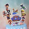Toppers e Inserções de Decoração de Bolo Patrulha Canina Transfronteiriça, Decorações de Bolo Equipe Wangwang, Acessórios para Bolo de Aniversário Infantil