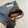 Bolso Tejido de Paja Estilo Playa Vacaciones de Verano Bolso Cruzado Portátil 2024 Nuevo Estilo Estilo Occidental Nudo de Cuerda Bolso Cesta de Verduras Bolso Tejido