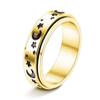 Anillo Giratorio de Acero de Titanio Más Vendido Transfronterizo de Amazon para Alivio del Estrés, Anillo de Acero Inoxidable Europeo y Americano para Parejas Anti-Ansiedad