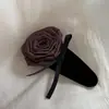 Pinza para el Cabello de Flor de Rosa Seca Vintage para Mujer, Pinza Grande Exquisita y Elegante, Accesorio para el Cabello de Pinza de Tiburón