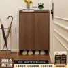 Zapatero para entrada de casa, almacenamiento integrado, montado en la pared, modelo nuevo para apartamentos de alquiler, mueble de entrada interior de madera maciza