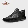 Tênis de Cano Alto Gorilla Masculino 2026 Novos Sapatos Esportivos Casuais de Inverno para Homem Populares de Couro Genuíno Versáteis Tendência para Homem
