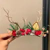 Accesorios para el Cabello de Navidad Pinzas para el Cabello de Reno Lindos para Niños y Adultos Pasadores de Papá Noel Diademas Adornos Pinzas Pequeñas Tocados