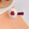 Ano Novo Veludo Vermelho Hairpin Estéreo Coroa Malha Arco Mink Hair Tassel para Meninas Acessórios para o Cabelo