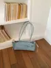 Bolsa Boston Simples para Axila Transfronteiriça para Mulheres, Nova Bolsa de Mão com Design de Nicho em Jeans, Bolsa de Ombro para o Dia a Dia