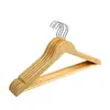 Perchas de madera maciza lisas en blanco y negro para venta al por mayor transfronteriza, para almacenamiento en armario de dormitorio, perchas de madera maciza tipo hombro antideslizantes personalizadas