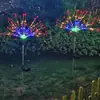 Luzes de fogos de artifício LED movidas a energia solar para jardins externos, pátios e gramados, fogos de artifício eletrônicos decorativos disponíveis para atacado