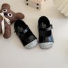 Sapatos de Couro para Meninas 2026 Nova Coleção Primavera e Outono Sapatos de Princesa Koreanos com Lantejoulas Estilo Chanel para Crianças Sapatilhas Macias para Bebês
