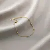 Pulsera de acero de titanio Jin Hui no se decolora cruzada popular femenina trébol de cinco hojas diamante estilo Ins personalidad chapado al vacío 18K