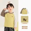 Kaka Panda Roupas Infantis Camiseta de Manga Longa para Crianças Camada Base para Meninos Top de Outono para Meninas Roupinhas de Bebê e Criança Pequena Outono Tendência