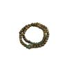 "Sorte e Riqueza" Pulseira de Jade de Sândalo Verde para Mulheres, Novo Estilo Chinês, Pulseira de Camada Dupla, Presente Vintage para Melhores Amigas