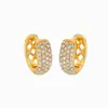 Xuping Joyería Moda Transfronteriza Piedra Artificial Aleación Galvanizado Color Oro 24K Aros al por Mayor Personalización para Mujer