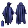 Poncho Impermeable Tres en Uno al por Mayor Toldo para Exteriores Camping Pu Poliéster Multifuncional Senderismo Poncho de Lluvia Estilo Capa