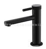 Grifo de baño Kaiping Youjia de cobre con un solo orificio para lavabo de mesa negro asiático, grifo redondo de una sola manija 30083