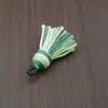 Borlas de fio de algodão com céu estrelado tingido em degradê, pingentes coloridos de fio de algodão feitos à mão, acessórios para Hanfu, decorações para pendurar em carro e bolsa
