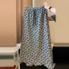 Falda Estampada Floral Vintage H1498 para Mujer, Nueva Falda de Paraguas de Cintura Alta Línea A Otoño 2026, Falda Larga para Cuerpo Tipo Pera para Cubrir las Caderas