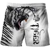 Pantalones de Playa Transfronterizos para Hombre Casual Estampado 3D de Tigre Animal