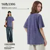 Amazon Transfronterizo 230g Estilo Americano Marca de Moda Vintage Algodón Puro Manga Corta para Hombre Corte Holgado Camiseta Juvenil