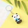 Llavero Colgante de Panda de Dibujos Animados Pegamento Suave Muñeco Panda Celebridad de Internet Colgante para Bolso Pareja Colgante Pequeño Regalo para Eventos