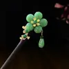 Horquilla Antigua de Imitación de Sándalo de Alta Calidad Broche Elegante para el Cabello Borla de Madera Accesorios para el Cabello Paso a Paso Hanfu Cheongsam