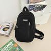 Estilo Coreano Simple Bolsa de Pecho para Estudiante Unisex Estudiante Universitario Deportes Bolso Cruzado Mochila Pequeña Casual Moderna Cool Bolso de Hombro
