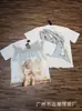 Comércio Exterior Atacado Moda Americana Emoção Mista Polvo Alienígena Strass Anjo Manga Curta Casal Estampa Total Camiseta