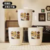 Cubo de basura estilo Mid-Century para el hogar, Cesto de basura de aspecto elegante, Conveniente multiusos para dormitorio, sala de estar, baño