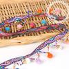 Accesorios de encaje para ropa, cuentas para uñas, bolas colgantes de colores, cuentas flocadas conectadas con correas, accesorios de ropa DIY