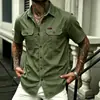 2026 Amazon Camisa de Verano para Hombre Estilo Americano Nuevo Diaria de Manga Corta Moda Versátil Casual Camiseta de Color Sólido