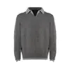 Suéter Retro Americano de Punto Falso de Dos Piezas con Solapa Unisex Invierno Diario Estilo Perezoso Versátil Casual Prendas de Punto Moderno