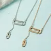Collar de Pines para Mujer, Diseño Único de Clip de Papel con Borlas, Sencillo y Elegante, Adecuado para Estudiantes, Cadena para Clavícula, Moderno y Versátil