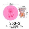 Molde de silicona para fondant de oso, molde para decoración de tartas de oso, molde de arcilla para galletas