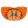 Capa Naranja de Halloween Hecha a Medida de Fábrica para Niños con Diseños Impresos de Calabaza y Araña, Divertida Capa de Disfraz