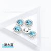 Atacado de fábrica corrente de garra de borda de corrente de diamante de vidro colorido redondo de 8 mm costura à mão diamante DIY adorno de cabeça acessórios de cabelo acessórios de sapato