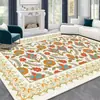 Alfombra lavable de cachemir sintético con diseño floral transfronterizo para sala de estar, fácil de limpiar y secar, alfombra de área grande que cubre toda la habitación, para el lado de la cama