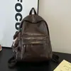 Mochila Transfronteiriça Retrô Simples de Alto Padrão Grande Capacidade Nova Moda Casual Versátil para o Dia a Dia Bolsa para Computador Bolsa de Duas Alças