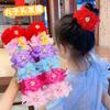 Banda para el cabello de flores Accesorios para el cabello de niños Princesa Moño de niña Banda elástica para el cabello Linda para bebé Niña Adorno para la cabeza Tocado Flor