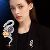 Broche Retro, Ramillete Animal de Nicho de Alta Gama, Pin para Traje, Joyería de Diamantes, Año Zodiacal de la Serpiente, Accesorios de Alta Gama