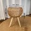 Cesta de flores de imitación de ratán al por mayor transfronteriza soporte de flores simple paja piso planta sala de estar decoración balcón maceta tejido