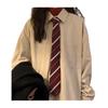 Gravata de mão retrô listrada estilo uniforme coreano JK, multicolorida, estilo preppy, acessórios para camisa.