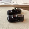 Sapatos redondos estilo coreano para meninas, nova coleção primavera/outono 2026, sola macia, estilo doce Mary Jane, sapatos de princesa com bolinhas, sapatilhas de bico fino