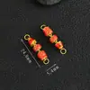 Cuerpo entero plata S925 chapada en oro de 24K cuentas espaciadoras cocidas en azul accesorios para joyería DIY hechos a mano pulsera tejida cuentas decorativas cuentas sueltas