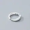 Anillo de Rama de Diamante y Brote para Mujer Anillo de Tendencia Nicho Anillo para el Extremo del Dedo Índice Anillo Abierto de Hoja Cruzada Simple y de Moda