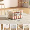 Caja de Almacenamiento Transparente Portátil para el Hogar, Engrosada, Sellada, a Prueba de Humedad, para Ropa y Libros, Caja Organizadora de Plástico de Gran Capacidad