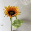 Girasol flocado de alta simulación, flor artificial de girasol multicapa, flor de seda, suministro transfronterizo al por mayor, venta directa de fábrica