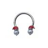 Anel Septo Nasal de Aço Inoxidável 316L Transfronteiriço Europeu e Americano Anel Ferradura Cor Degradê Anel Nasal C-Bar Anel Nasal Estilo Natal Piercing
