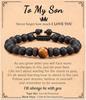 Amazon pulsera de moda tejida para hombre más vendida obsidiana negra esmerilada piedra ojo de tigre piedra volcánica pulsera de cuentas lote