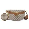 2026 Bolsa de Peito Estampada Transfronteiriça Estilo Coreano Moda Transversal Tendência Bolsa de Cintura Luxo Leve Monograma Nicho Bolsa de Ombro Único Transversal